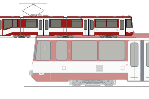 Illustration Stadtbahnwagen GT 10 NC